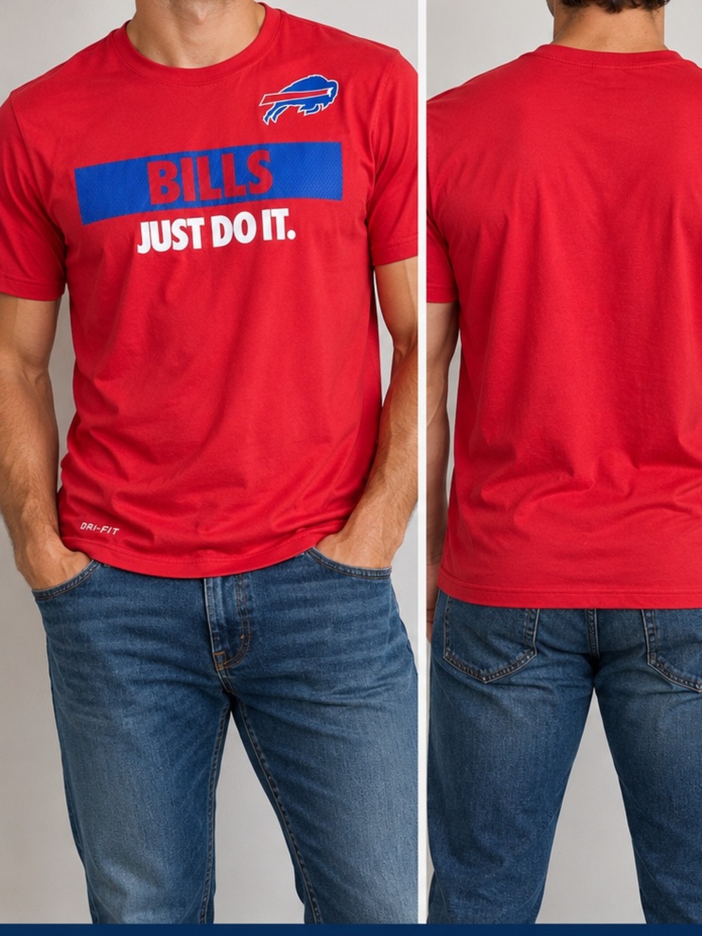 Nike Buffalo Bills NFL Dri-FIT Just Do It Red T-Shirt Men’s Small
